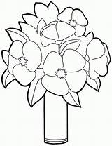 Coloring Bouquet Flower Pages Flowers Template Printable Preschool Comments Library Coloringhome sketch template