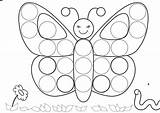 Insectes Chenille Gommettes Papillon Gabarits Avec sketch template
