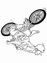 Bmx Coloring Pages Bike Drawing Falls Cyclist Printable Kids Mbx Supercoloring Cycling Categories Popular Color Print Sports sketch template
