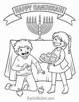 Coloring Hanukkah Pages Kids Printable Ayelet Keshet Celebrating Pdf sketch template