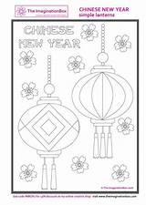 Coloring Lantern Chinoise Theimaginationbox Visiter sketch template