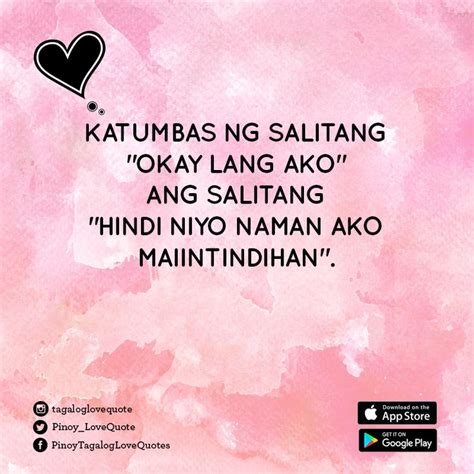 pin  tagalog love quote