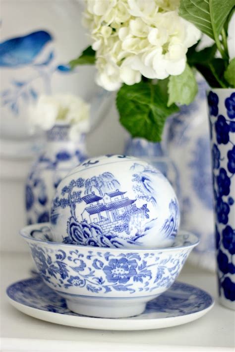 blue porcelain   mantel