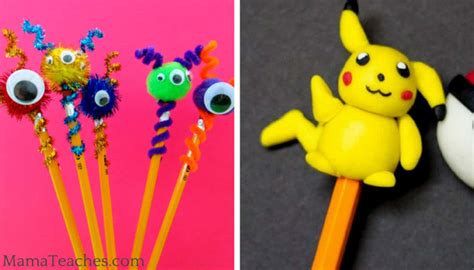 pencil topper crafts  kids mama teaches