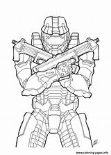 Coloring Halo Master Pages Chief Getcolorings sketch template