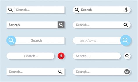 premium vector search bar concept design template navigation form