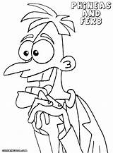 Phineas Ferb Doofenshmirtz Colorings sketch template