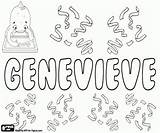 Coloring Genevieve Pages Name Feminine Names Girl Printable sketch template
