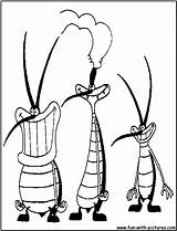 Oggy Cockroaches Coloring Pages Ogie Color Printable Getcolorings Fun Getdrawings Kids sketch template
