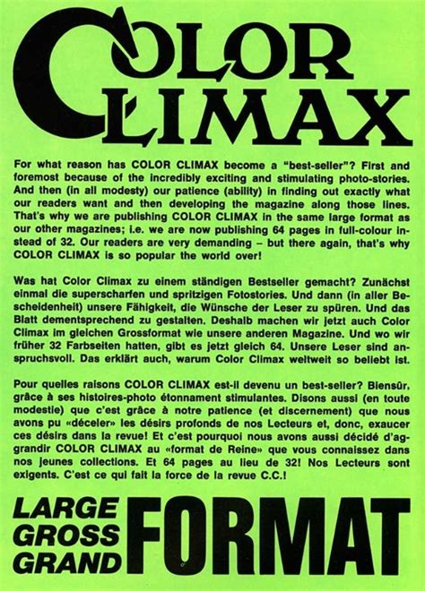 Color Climax Teenage Bestsellers 252 Porno Telegraph
