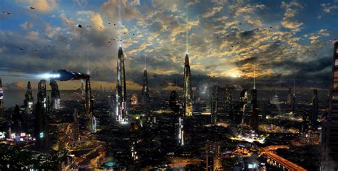futuristic city   richdeviantartcom desktop wallpaper