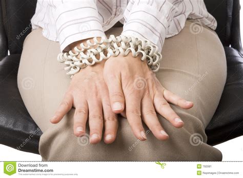 businesswoman s hands tied stock image image of failed