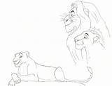 Sarabi Mufasa Lion Simba sketch template