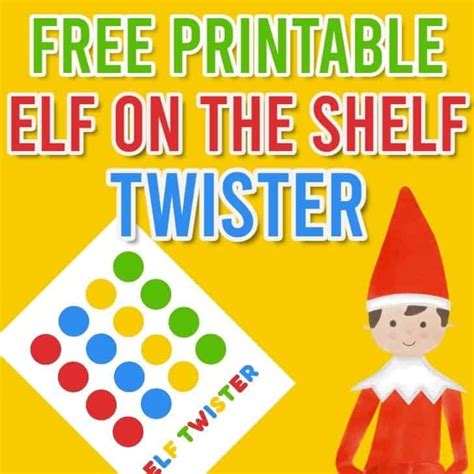 elf   shelf twister game   printable