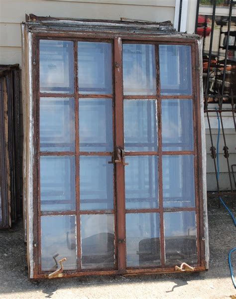 vintage steel framed casement windows  cranks  factory  windows casement