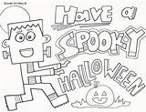 Halloween Coloring Pages Doodle Alley Spooky sketch template