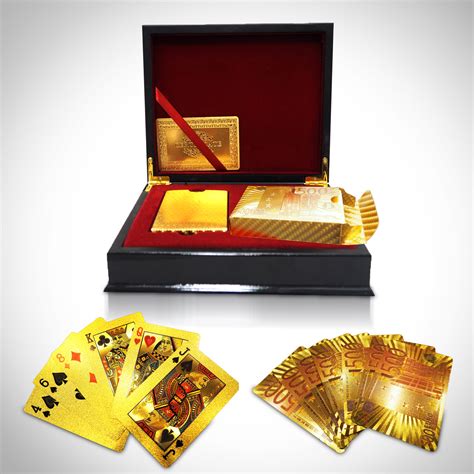 gold plated playing cards  decks  rare  touch  modern