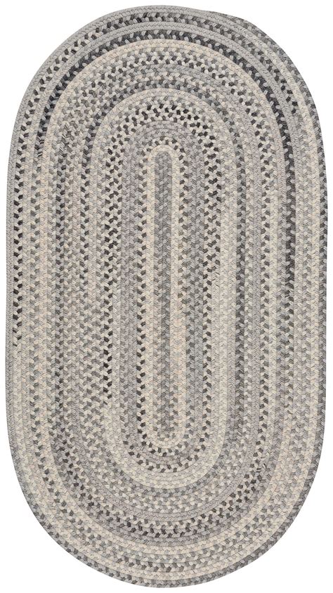 capel rugs tooele braided oval area rug grey