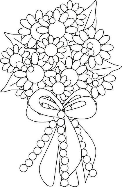 flower bouquet coloring page flickr photo sharing