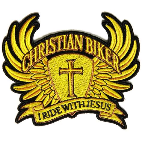 christian biker patch small  brown  ride  jesus biker patches