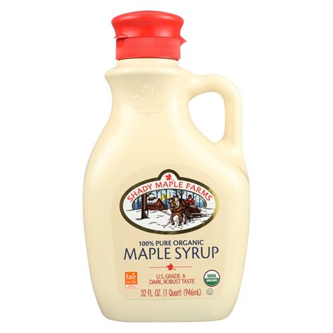 shady maple farms pure organic maple syrup grade  case
