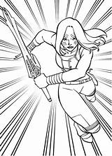 Gamora Guardian Coloring Pages Categories Guardians Galaxy sketch template