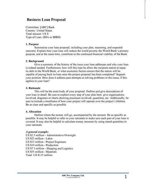 write  business proposal letter template