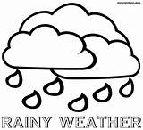 Weather Coloring Pages Rainy Cloudy Drawing Sheet Getdrawings Print Days Colorings sketch template