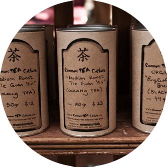 kraft paper arched labels  communi tea culture organic teas