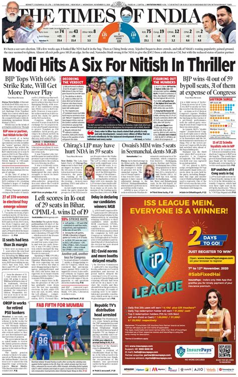 times  india delhi november   newspaper
