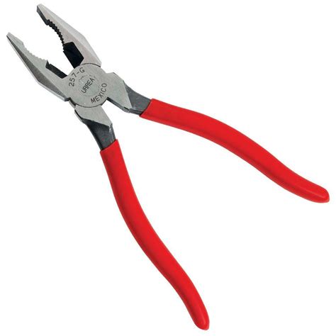 urrea    long rubber grip universal pliers side cutting