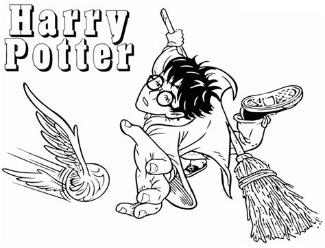 harry playing quidditch coloring page  printable coloring pages
