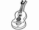 Guitar Coloring Stars Spanish Coloringcrew sketch template
