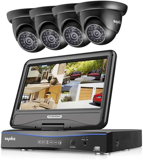 sannce videoueberwachung ueberwachungskamera set mit  zoll display