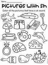 Worksheets Sh Worksheet Digraphs Blends Sound Words Kindergarten Digraph Phonics Activities Printable Kids Sounds Word Letter Work Color Things Beginning sketch template