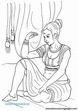 Coloring Pages Indian American Girl Native Woman Print Colouring Getdrawings Color Getcolorings Book sketch template