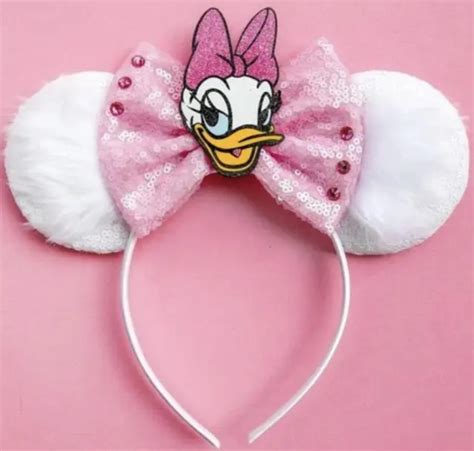 daisy duck minnie mouse purple sequin bow headband earsdaisy duck ears