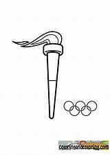 Torch Olympic Coloring Pages Colouring Sketch Template sketch template