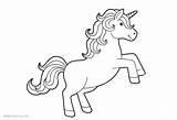 Unicorn Simple Coloring Pages Printable Kids Print sketch template