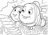 Nemo Coloring Pages Finding Fish Cute sketch template