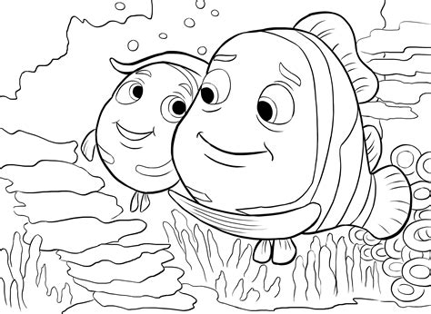 finding nemo coloring cute fish coloring pages