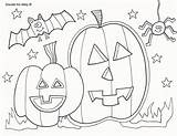 Halloween Doodle Coloring Pages Alley Lanterns Jack sketch template