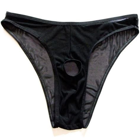 2019 Hole Mens Briefs Sexy Underwear Male Sexy Small Brief Pouch Bikini
