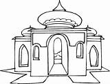 Mewarnai Masjid Bagus Resolusi Kumpulan sketch template