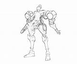 Samus Metroid Aran Coloringhome sketch template