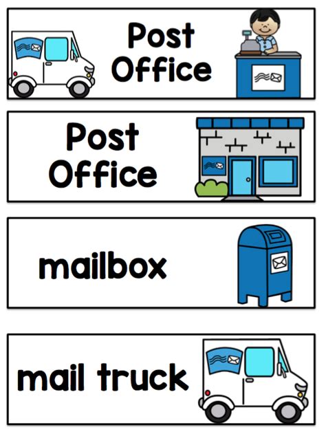 post office printable  preschool printables