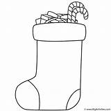 Christmas Coloring Stocking Stockings Candy Printable Pages Canes Gifts Filled Bigactivities Stuffed Print Kids sketch template