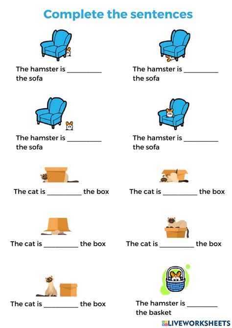 prepositions  place  exercise  elementary