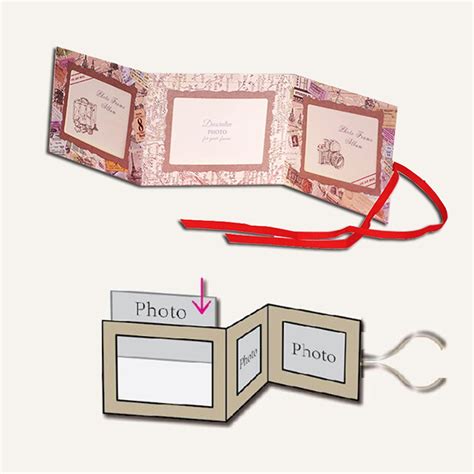 pocket picture frame  ribbon european folding mini vintage etsy