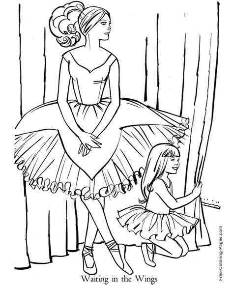 printable  ballerina coloring page